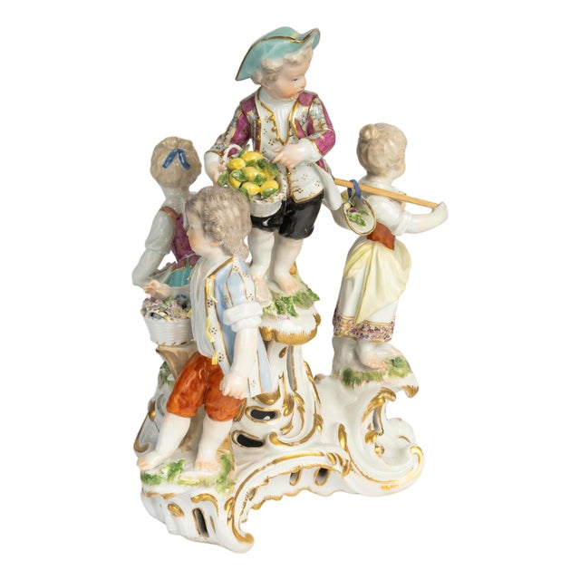 Antique Porcelain Sculpture from Meissen, 1700s For Sale