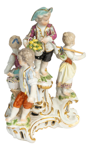 Antique Porcelain Sculpture from Meissen, 1700s