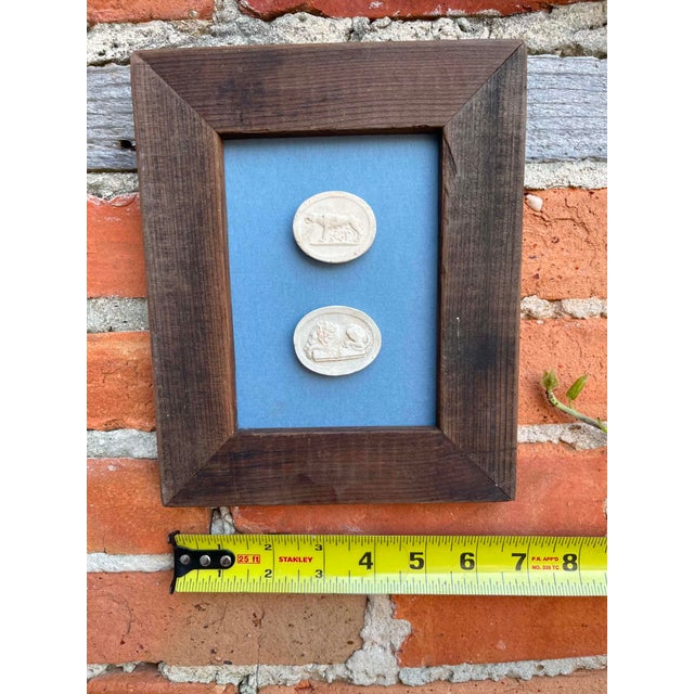 Italian Plaster Intaglios in Reclaimed Frame For Sale - Image 6 of 7