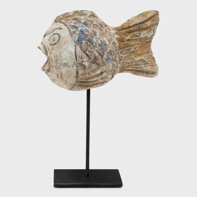 Chinese Chinese Polychrome Lucky Fish Sculpture For Sale - Image 3 of 4