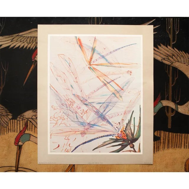 XL 1954 Dali, Dragonflies Original Period Lithograph From From the Mrs. Albert D. Lasker Collection For Sale - Image 11 of 13