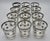 1950s 12 Hollywood Regency Silver Overlay Old Fashioned Glasses, Atomic Dot Barware For Sale In West Palm - Image 6 of 12
