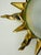 1960s Vintage Sunburst Bronze Wall Sconces Frosted Glass Dome Lights Mid Century - a Pair For Sale - Image 5 of 12