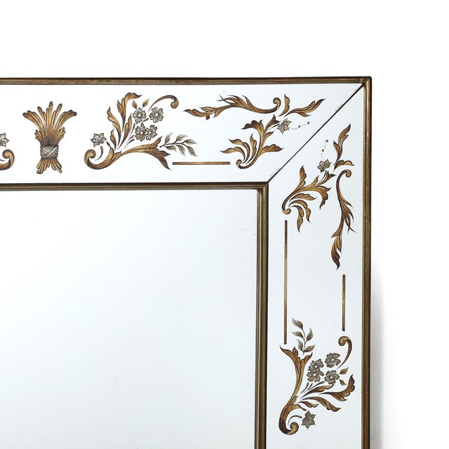 Art Deco Giltwood & Ornate Eglomise Border With Naturalist Motifs For Sale - Image 13 of 15