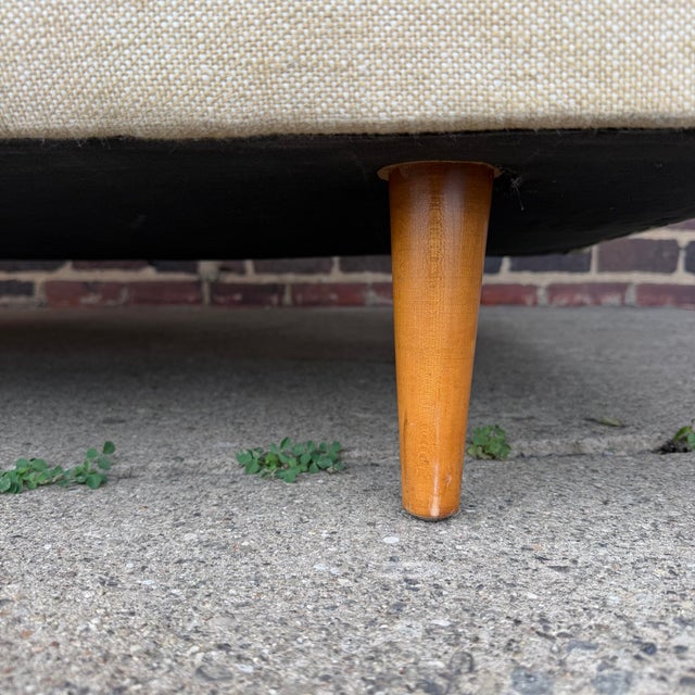 Mid 20th Century Early Florence Knoll Beige Sofa For Sale - Image 5 of 12