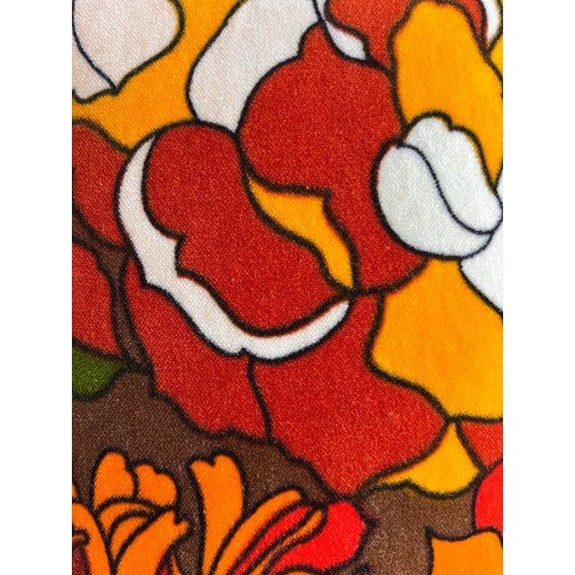 Vintage Velvet Floral Fabric Pillow Cover For Sale - Image 4 of 8