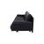 Rolf Benz 6500 Three-Seater Leather Sofa Black Couch Manual Function For Sale - Image 12 of 14