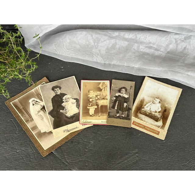 This lot of antique photographs were purchased long ago at a Florence, Italy flea market. Each photo in the collection has...