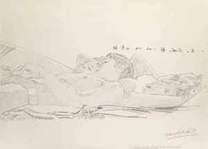 Anthony Roaland, Figure, Pencil Drawing, 1989