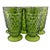 Glass Vintage Green Glass Tumblers – Set of Five Textured Mid-Century Barware For Sale - Image 7 of 7