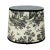 French Country 13" Black Oval Lamp Shade For Sale - Image 3 of 4