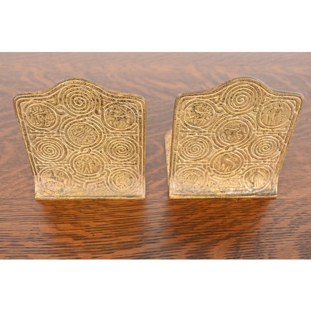 Tiffany Studios New York Bronze Doré Zodiac Bookends, Circa 1910 Chairish