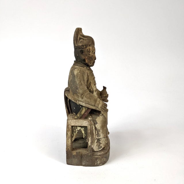 This is a wooden figurine from the Ching Dynasty.