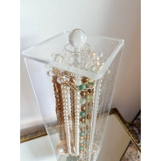 Postmodern Acrylic Jewelry Caddy Necklace Holder For Sale - Image 15 of 17