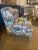 Custom Wingback Chair in Chintz Fabric For Sale - Image 4 of 4