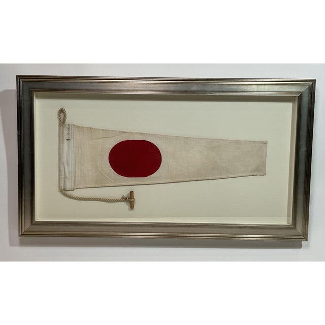 American Framed Maritime Signal Flag Number 1 For Sale - Image 3 of 8