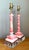 Vintage Pink Marble Carved Column Lamps - A Pair For Sale - Image 4 of 12