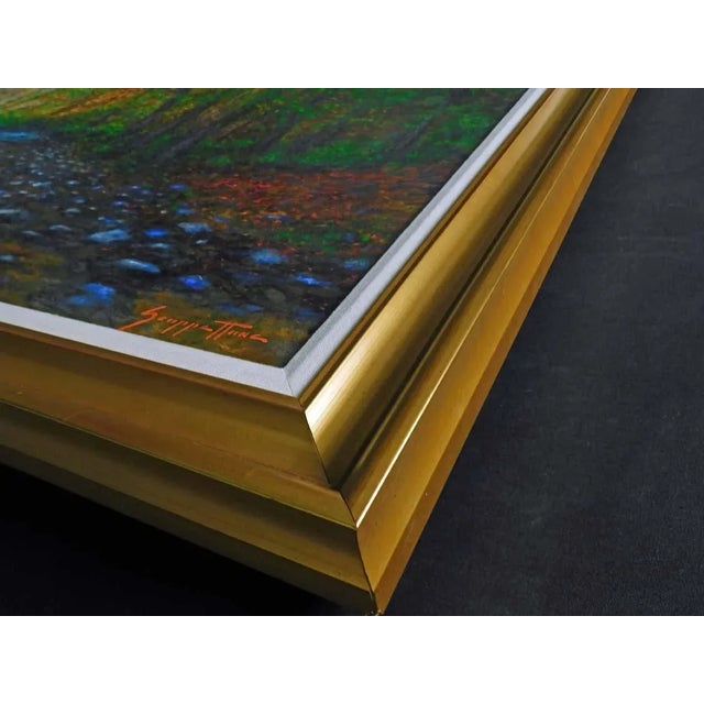 Impressionist James Scoppettone "Mystic Creek in Autumn"Original Oil Painting on Canvas Framed For Sale - Image 3 of 8