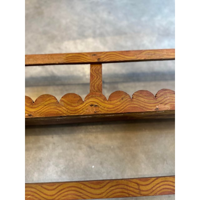 Late 19th Century Antique Grain Painted Plate Shelf For Sale - Image 10 of 12