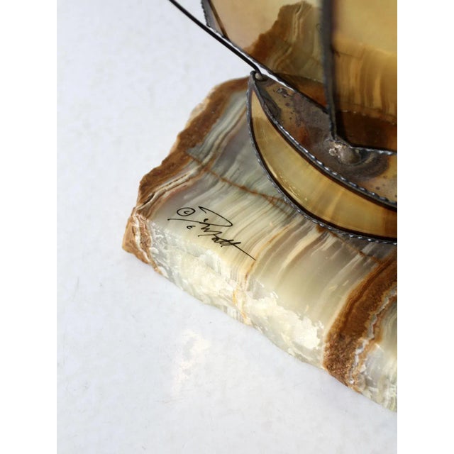 Mid Century Brass Sailboat Sculpture For Sale - Image 12 of 13