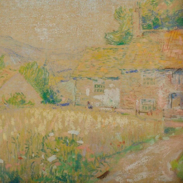 Mid 20th Century Mid 20th Century "Country Cottage" Impressionist Style Landscape Oil Painting, Framed For Sale - Image 5 of 9
