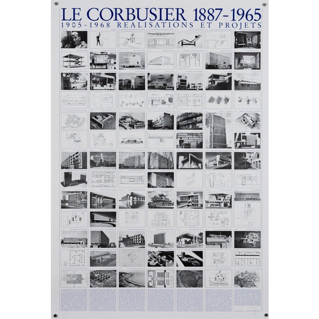Le Corbusier Exhibition Poster, 1987 For Sale