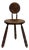 French Carved Oak Chair in the style of Charles Dudouyt, 1950s For Sale
