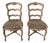 Pair of Mid 20th Century French Provincial Rush Seat Ladder Back Dining Chairs For Sale