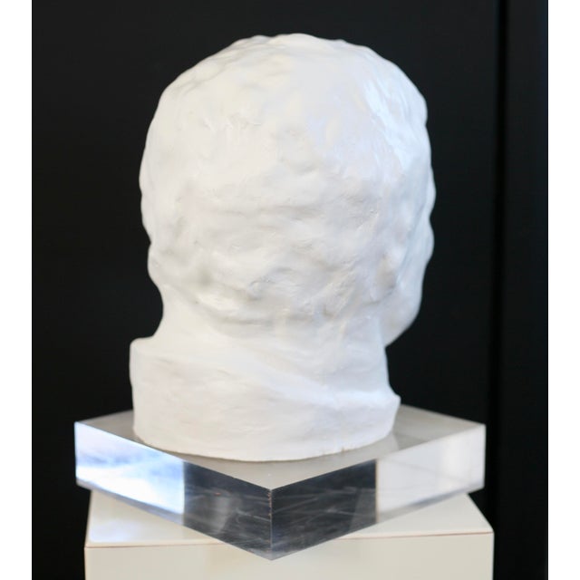White Head Sculpture, 1970s, Plaster For Sale - Image 8 of 18