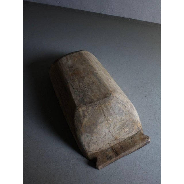 Wood Large Wabi Sabi Carved Wood Bowl For Sale - Image 7 of 8