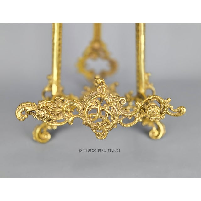 Early 20th Century 21" Vintage Metal Easel Stand Display Recipe Book Holder For Sale - Image 5 of 8