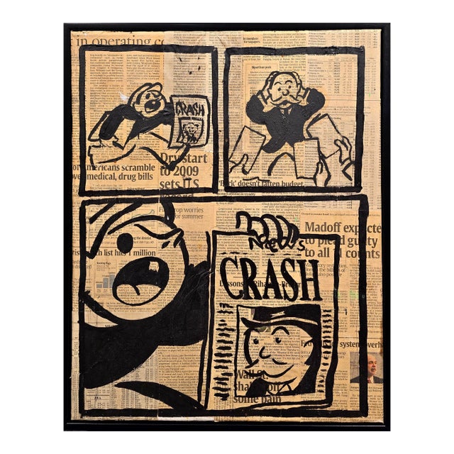 Alec Monopoly - Crash "The Anatomy of a Market Meltdown" Painting For Sale