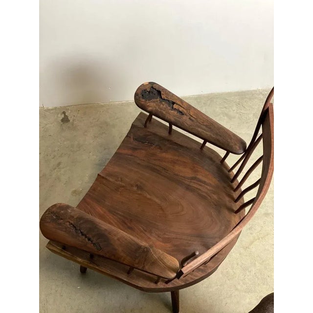 Walnut Burl Lounge Chair by Michael Rozell For Sale - Image 11 of 18