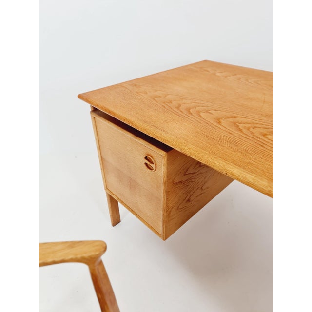 Vintage Danish Desk in Oak by Arne Vodder for GV Møbler, Denmark, 1960s For Sale - Image 17 of 18
