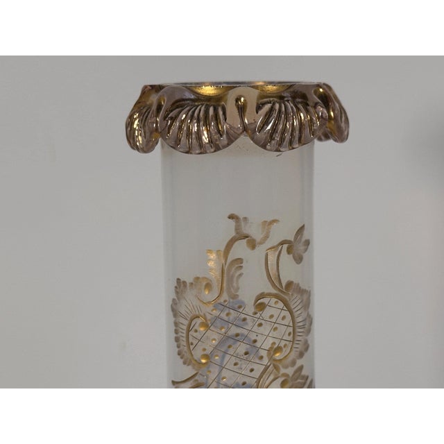 Antique Moser Opalescent Bud Vase for your consideration. The vase measures approx. 7 1/2 inches tall. Top diameter...