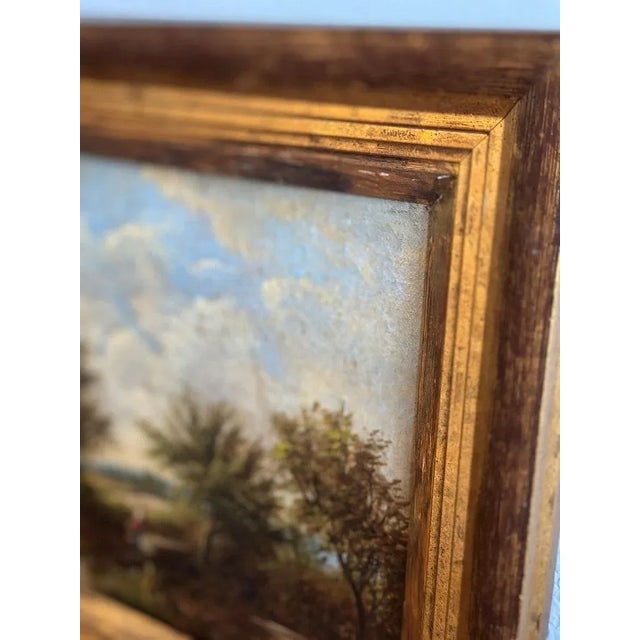 Impressionist Original 19th C. Antique Oil Painting, Norwich School Landscape For Sale - Image 3 of 10