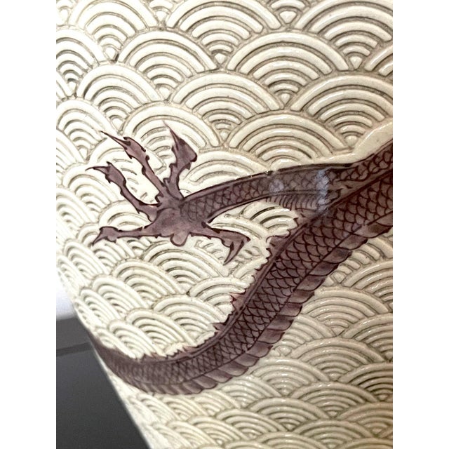 Large Japanese Ceramic Vase by Makuzu Kozan Meiji Period For Sale - Image 9 of 18