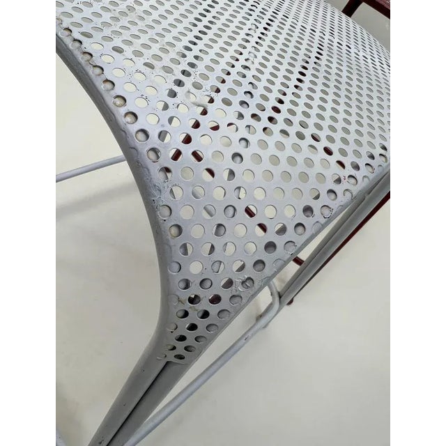 Set of Perforated Metal Stools in the style of Maurizio Tempestini, 1980s For Sale - Image 9 of 13