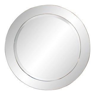 Italian Modern Fontana Arte Inspired Beveled Mirror For Sale