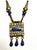 Early 20th Century Tibetan Silver Alloy & Lapis Lazuli Gau Amulet Box Necklace For Sale - Image 4 of 4