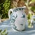 Exquisite and very large antique pitcher/jug (or carafe/vase), late 19th century, stamped Moulin des Loups, “Orchids”...