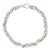 7.25" Hammered Cable Chain Bracelet 18k White Gold Italy 6.1mm For Sale
