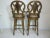 1990s Wood Swivel Brown Leather Seat Barstools- Set of 2 For Sale - Image 10 of 12