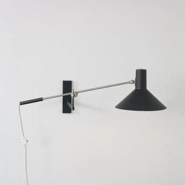 Model 7105 Wall Lamp by J. J. M. Hoogervorst for Anvia, Netherlands, 1960s For Sale - Image 3 of 13