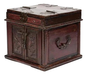 Late 19th Century, Antique Chinese Wooden Gentleman’s Box