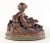 Cherub with Water Jug Terracotta Sculpture on Verdigris Marble Base For Sale In New York - Image 6 of 7