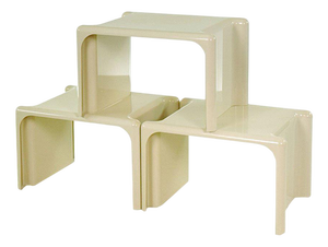 Vintage Scagno Stackable Tables by Giotto Stoppino for Elco, 1970s, Set of 3