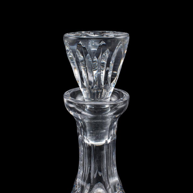 Transparent Vintage Ships Decanter & Glass Duo, English, Crystal Glass, Brandy, Rum, Whiskey - 3 pcs For Sale - Image 8 of 12