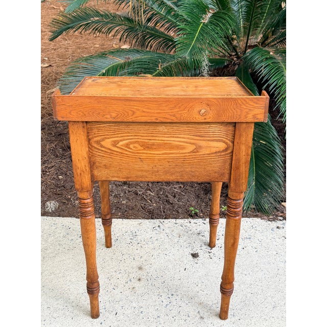 Antique Slant Top Chestnut Pine Writing Desk For Sale - Image 4 of 12
