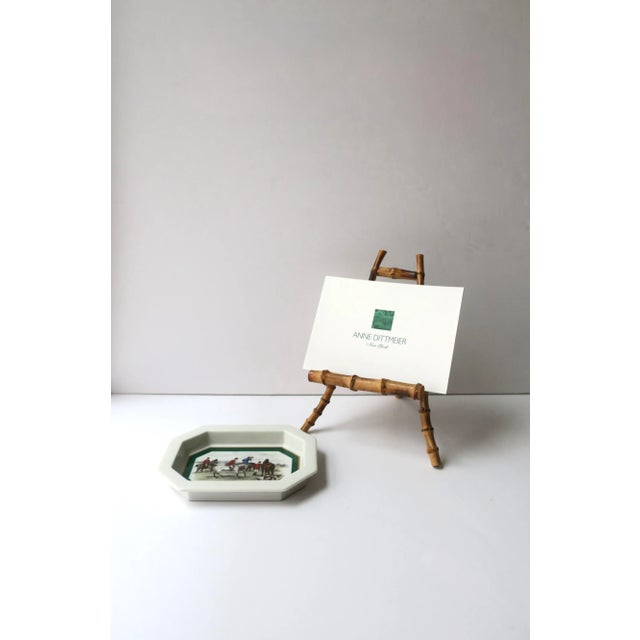 Porcelain Jewelry Dish With Equestrian Horse Scene For Sale In New York - Image 6 of 8